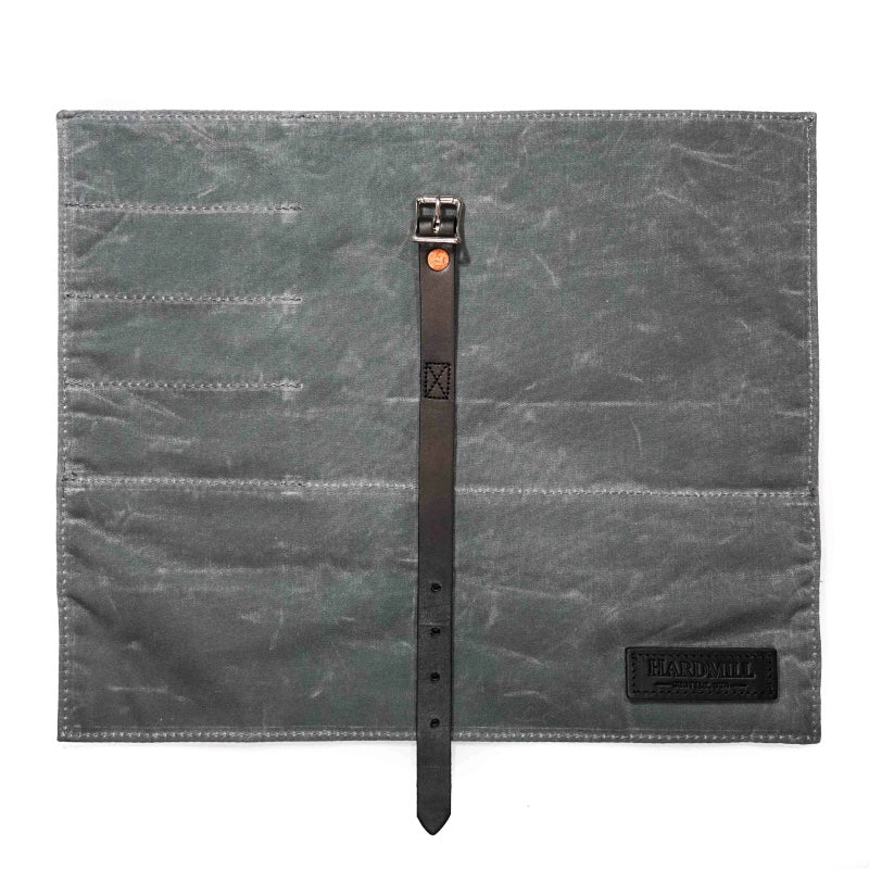 Hardmill Goods - Waxed Canvas Tool Roll - Charcoal Canvas TR-WC-CH