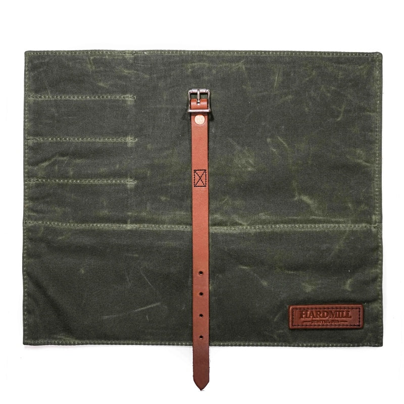 Hardmill Goods - Compact Waxed Canvas Knife Roll - Olive Green Canvas CK-WC-OL