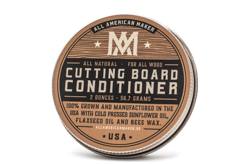All American Maker - Cutting Board Conditioner - Beeswax & Flaxseed Oil & Cold Pressed Sunflower Oil - 100% American Made - Northwest Knives