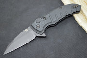 Garage Sale Hogue Knives X1 Microflip - Black Aluminum Handle / CPM-154 Steel / Black Wharncliffe Blade - Northwest Knives