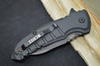 Garage Sale Hogue Knives X1 Microflip - Black Aluminum Handle / CPM-154 Steel / Black Wharncliffe Blade - Northwest Knives