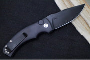 Defiant 7 Valmara Push Button Automatic - Black DLC Finish / CPM-154 Steel / Black Hard-Coat Anodized Aluminum Handle - Northwest Knives
