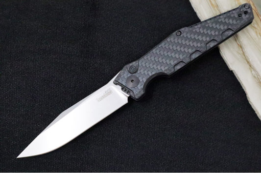 Kershaw  7900CF Launch 7 Automatic - Clip Point Blade / CPM-Magnacut Steel / Black Carbon Fiber Handle