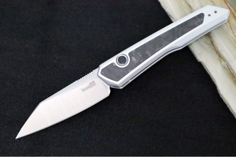 Kershaw 7050 Launch 20 Automatic - Reverse Tanto Blade / CPM-Magnacut Steel / Raw Aluminum & Black Carbon Fiber Handle - Northwest Knives