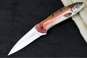 Kershaw 1660TROUT Leek Flipper - 14C28N Steel / Bead Blasted Finish / Trout Anodized Aluminum Handle - Northwest Knives