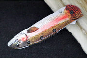 Kershaw 1660TROUT Leek Flipper - 14C28N Steel / Bead Blasted Finish / Trout Anodized Aluminum Handle - Northwest Knives