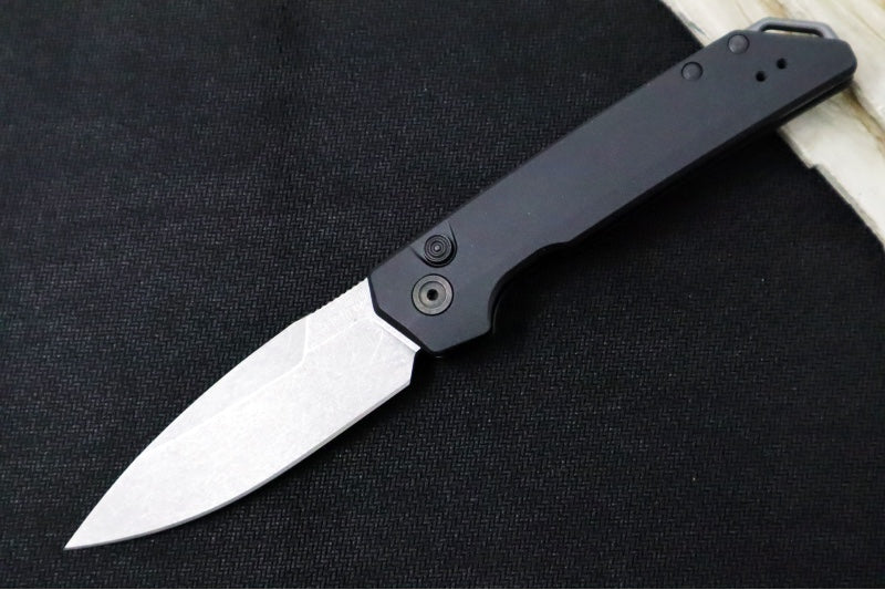 Kershaw 7038 Launch Iridium - CPM-Magnacut Steel / Working Finished Spear Point Blade / Black Anodized Aluminum Handle & Grey Anodized Backspacer