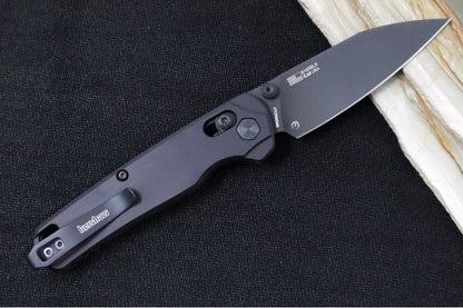 Kershaw Bel-Air Manual - Black Anodized Aluminum Handle / Reverse Tanto Blade / Black PVD Finish / CPM-Magnacut Steel 6105BLK