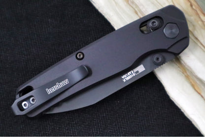 Kershaw Bel-Air Manual - Black Anodized Aluminum Handle / Reverse Tanto Blade / Black PVD Finish / CPM-Magnacut Steel 6105BLK