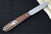 Boker Coffin Jute Slipjoint - Coffee Brown Micarta Handle / CPM-Magnacut Steel / Drop Point Blade 112946 - Northwest Knives