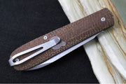 Boker Coffin Jute Slipjoint - Coffee Brown Micarta Handle / CPM-Magnacut Steel / Drop Point Blade 112946 - Northwest Knives