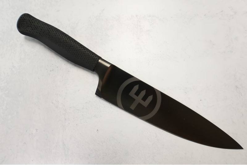 Wusthof Performer - 8" Chef's Knife - Fully forged German stainless steel (X50 CrMoV 15) - Diamond-like Carbon (DLC) Coated Finish - Made in Solingen, Germany