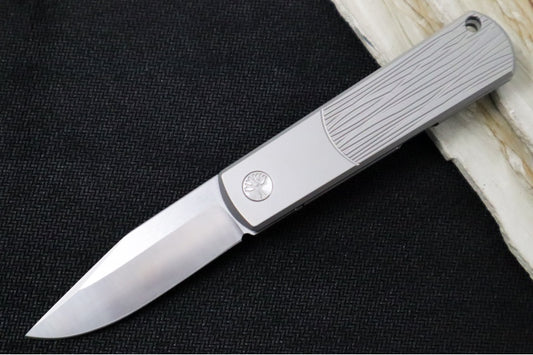 Boker BRLW Compact Flipper - Precision-Milled Titanium Handle / Clip Point Blade / CPM-Magnacut Steel 112630