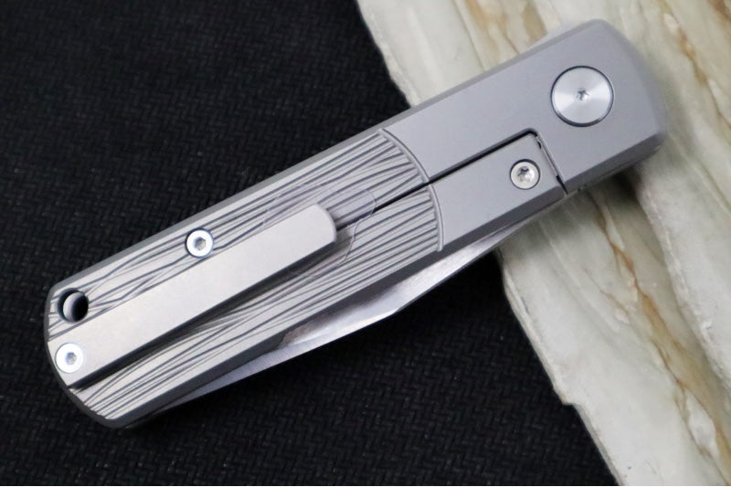 Boker BRLW Compact Flipper - Precision-Milled Titanium Handle / Clip Point Blade / CPM-Magnacut Steel 112630