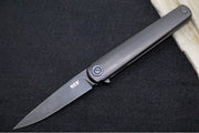 Maniago Knife Makers Flame - Black Drop Point Blade / M390 Steel / Dark Stonewashed Titanium Handle MK-FL01-TDSW - Northwest Knives