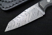 Boker Daily Knives AK1 - Space Coral Carbon Fiber Handle / Chad Nichols Boomerang Damascus / Reverse Tanto 122509DAM - Northwest Knives