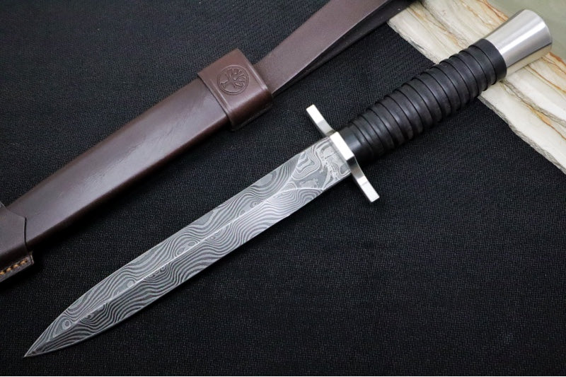Boker Acht-Acht Flak Dagger -Damascus Steel / Dagger Blade / Grenadill Wood Handle 121508DAM - Northwest Knives