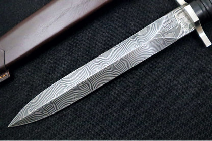 Boker Acht-Acht Flak Dagger -Damascus Steel / Dagger Blade / Grenadill Wood Handle 121508DAM