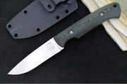 White River Knives Hunter - Black & OD Green Linen Micarta / CPM-Magnacut Steel Drop Point Blade WRHNT-LBO-MAG - Northwest Knives