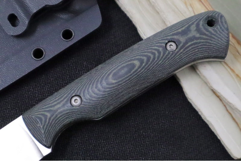 White River Knives Hunter - Black & OD Green Linen Micarta / CPM-Magnacut Steel Drop Point Blade WRHNT-LBO-MAG - Northwest Knives