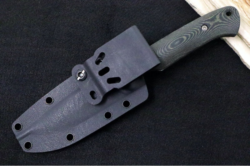 White River Knives Hunter - Black & OD Green Linen Micarta / CPM-Magnacut Steel Drop Point Blade WRHNT-LBO-MAG