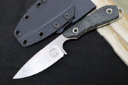 White River Knives Model 1 Caper - Black Burlap Micarta Handle / CPM-Magnacut Steel / Drop Point Blade WRM1-BBL-MAG - Northwest Knives