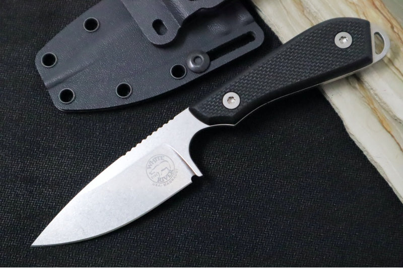 White River Knives Model 1 Caper Pro - CPM-Magnacut Steel / Textured Black G-10 Handle WRM1-TBL-MAG - Northwest Knives