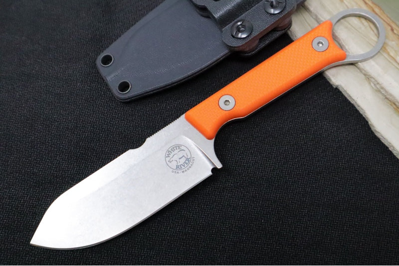 White River Knives 3.5" Firecraft Pro - Orange Textured G-10 Handle / CPM-Magnacut Steel WRFC3.5-TOR-MAG