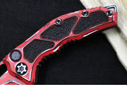 Heretic Knives Medusa Auto Limited Edition - Recurve Cerakoted & Hand Painted Blade / Red Cerakoted Aluminum Handle with Black Grip Inlays / CPM-Magnacut Steel H012-CS-RD - Northwest Knives