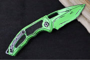 Heretic Knives Medusa Auto Limited Edition - Recurve Cerakoted & Hand Painted Blade / Toxic Green Cerakoted Aluminum Handle with Black Grip Inlays / CPM-Magnacut Steel H012-CS-TX - Northwest Knives