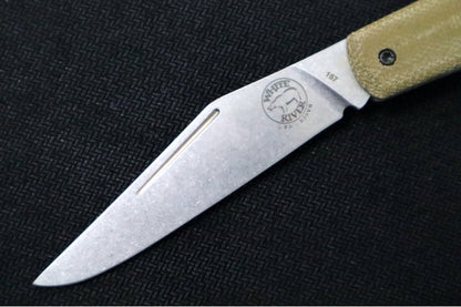 White River Knives Trailhead Trapper Slipjoint - Olive Drab Micarta Handle / Trapper Blade / CPM-S35VN Steel WRTHT-MOD