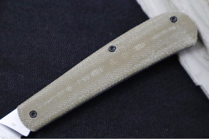 White River Knives Trailhead Trapper Slipjoint - Olive Drab Micarta Handle / Trapper Blade / CPM-S35VN Steel WRTHT-MOD - Northwest Knives