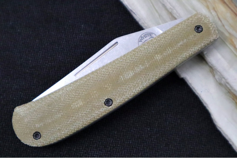 White River Knives Trailhead Trapper Slipjoint - Olive Drab Micarta Handle / Trapper Blade / CPM-S35VN Steel WRTHT-MOD - Northwest Knives