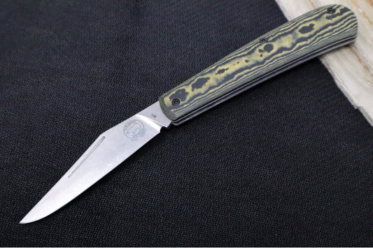 White River Knives Trailhead Trapper Slipjoint - Black & Maple Richlite Handle / Trapper Blade / CPM-S35VN Steel WRTHT-RMB