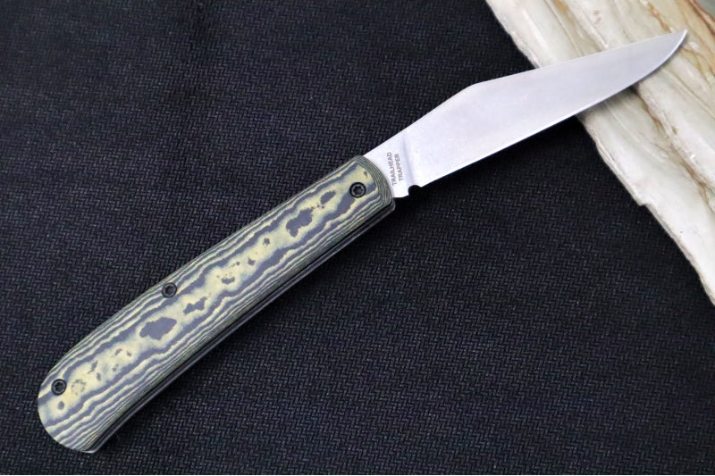 White River Knives Trailhead Trapper Slipjoint - Black & Maple Richlite Handle / Trapper Blade / CPM-S35VN Steel WRTHT-RMB