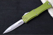 Microtech Mini Hera II OTF - Dagger Blade / Apocalyptic Finish / OD Green Anodized Aluminum Handle 1702M-10APOD - Northwest Knives