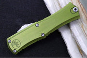 Microtech Mini Hera II OTF - Dagger Blade / Apocalyptic Finish / OD Green Anodized Aluminum Handle 1702M-10APOD - Northwest Knives
