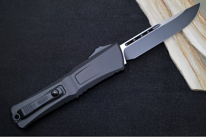 Microtech Combat Troodon OTF Gen III Tactical - Black Finish / Drop Point Blade / Black Anodized Aluminum Handle - 1143-1T