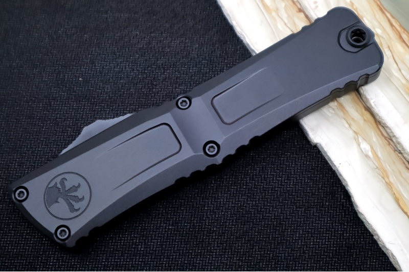Microtech Combat Troodon OTF Gen III Tactical - Black Finish / Drop Point Blade / Black Anodized Aluminum Handle - 1143-1T - Northwest Knives