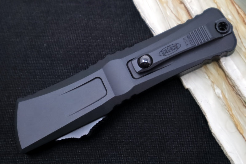 Microtech Combat Troodon OTF Gen III Tactical - Black Finish / Drop Point Blade / Black Anodized Aluminum Handle - 1143-1T - Northwest Knives
