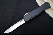 Microtech Hera II OTF - Recurve Blade / Stonewash Finish / Black Anodized Aluminum Handle 1705-10 - Northwest Knives