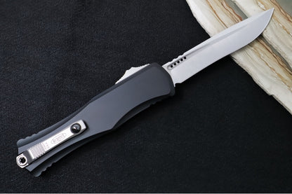 Microtech Hera II OTF - Recurve Blade / Stonewash Finish / Black Anodized Aluminum Handle 1705-10