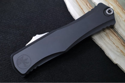 Microtech Hera II OTF - Recurve Blade / Stonewash Finish / Black Anodized Aluminum Handle 1705-10