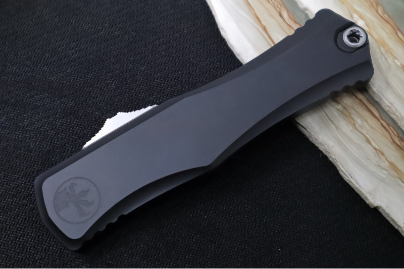 Microtech Hera II OTF - Recurve Blade / Stonewash Finish / Black Anodized Aluminum Handle 1705-10 - Northwest Knives