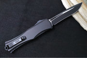 Microtech Hera II OTF Tactical - Recurve Blade / Black Finish / Black Anodized Aluminum Handle & Black Hardware 1705-1T - Northwest Knives