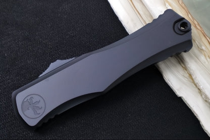 Microtech Hera II OTF Tactical - Recurve Blade / Black Finish / Black Anodized Aluminum Handle & Black Hardware 1705-1T