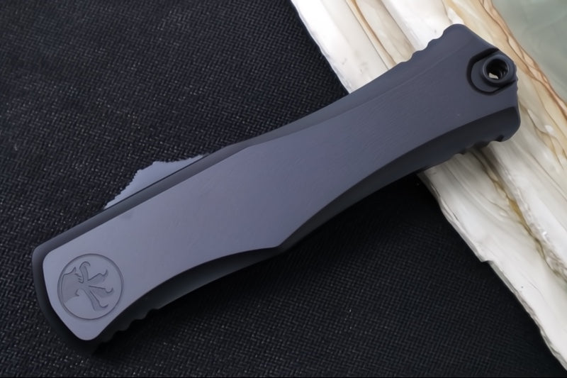 Microtech Hera II OTF Tactical - Recurve Blade / Black Finish / Black Anodized Aluminum Handle & Black Hardware 1705-1T - Northwest Knives