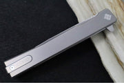 Ocaso Knives Solstice Flipper - CPM-S35VN Steel / Straight Blade / Full Titanium Handle #10CTS - Northwest Knives