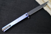 Ocaso Knives Anodized Solstice Flipper - CPM-S35VN Steel / Black PVD Finished Straight Blade / Anodized Full Titanium Handle #10DBB - Northwest Knives