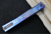 Ocaso Knives Anodized Solstice Flipper - CPM-S35VN Steel / Black PVD Finished Straight Blade / Anodized Full Titanium Handle #10DBB - Northwest Knives